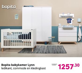 Aanbiedingen Bopita babykamer lynn - Bopita - Geldig van 29/08/2021 tot 04/09/2021 bij Baby & Tiener Megastore