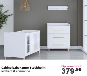 Aanbiedingen Cabino babykamer stockholm - Cabino - Geldig van 29/08/2021 tot 04/09/2021 bij Baby & Tiener Megastore