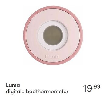 Aanbiedingen Luma digitale badthermometer - Luma Babycare - Geldig van 29/08/2021 tot 04/09/2021 bij Baby & Tiener Megastore