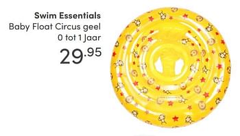 Aanbiedingen Swim essentials baby float circus geel - Swim Essentials - Geldig van 29/08/2021 tot 04/09/2021 bij Baby & Tiener Megastore