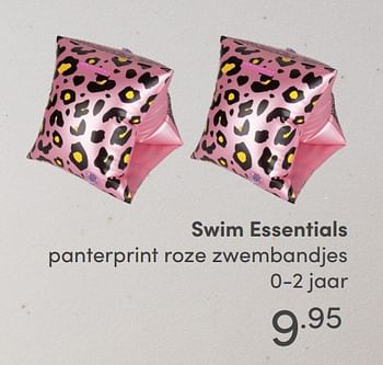 Aanbiedingen Swim essentials panterprint roze zwembandjes - Swim Essentials - Geldig van 29/08/2021 tot 04/09/2021 bij Baby & Tiener Megastore