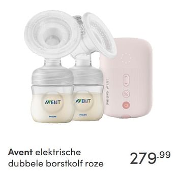 Aanbiedingen Avent elektrische dubbele borstkolf roze - Philips - Geldig van 29/08/2021 tot 04/09/2021 bij Baby & Tiener Megastore