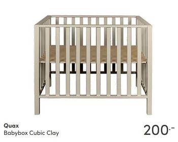 Aanbiedingen Quax babybox cubic clay - Quax - Geldig van 29/08/2021 tot 04/09/2021 bij Baby & Tiener Megastore
