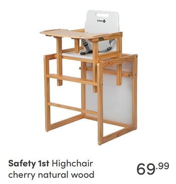Aanbiedingen Safety 1st highchair cherry natural wood - Safety 1st - Geldig van 29/08/2021 tot 04/09/2021 bij Baby & Tiener Megastore