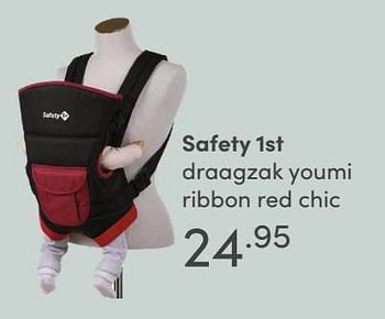 Aanbiedingen Safety 1st draagzak youmi ribbon red chic - Safety 1st - Geldig van 29/08/2021 tot 04/09/2021 bij Baby & Tiener Megastore