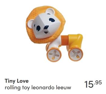 Aanbiedingen Tiny love rolling toy leonardo leeuw - Tiny Love - Geldig van 29/08/2021 tot 04/09/2021 bij Baby & Tiener Megastore