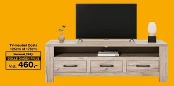 Aanbiedingen Tv-meubel costa - Huismerk - Woon Square - Geldig van 30/08/2021 tot 04/09/2021 bij Woon Square