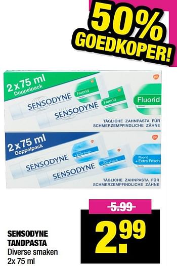 Aanbiedingen Sensodyne tandpasta - Sensodyne - Geldig van 30/08/2021 tot 12/09/2021 bij Big Bazar