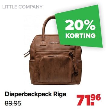 Aanbiedingen Diaperbackpack riga - Little Company - Geldig van 30/08/2021 tot 25/09/2021 bij Baby-Dump