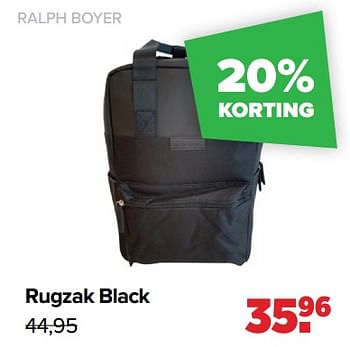 Aanbiedingen Rugzak black - Ralph Boyer - Geldig van 30/08/2021 tot 25/09/2021 bij Baby-Dump