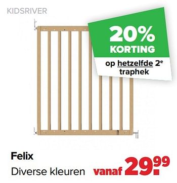 Aanbiedingen Felix diverse kleuren - Kidsriver - Geldig van 30/08/2021 tot 25/09/2021 bij Baby-Dump