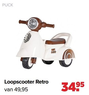 Aanbiedingen Loopscooter retro - Puck - Geldig van 30/08/2021 tot 25/09/2021 bij Baby-Dump