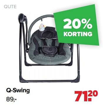 Aanbiedingen Q-swing - Qute  - Geldig van 30/08/2021 tot 25/09/2021 bij Baby-Dump