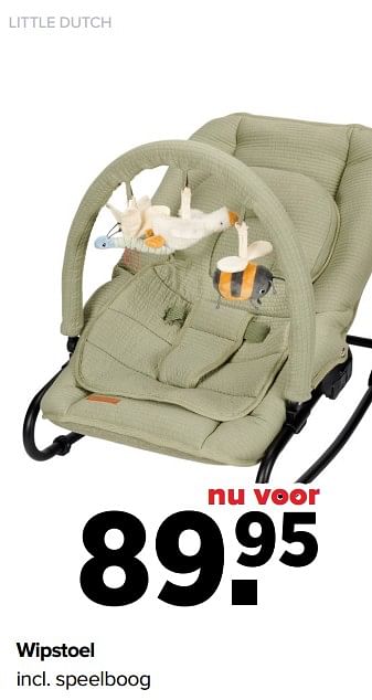 Aanbiedingen Wipstoel incl speelboog - Little Dutch - Geldig van 30/08/2021 tot 25/09/2021 bij Baby-Dump