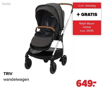 Aanbiedingen Triv wandelwagen - Nuna - Geldig van 30/08/2021 tot 25/09/2021 bij Baby-Dump