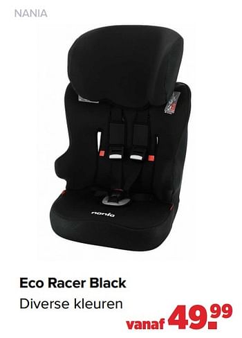 Aanbiedingen Eco racer black - Nania - Geldig van 30/08/2021 tot 25/09/2021 bij Baby-Dump