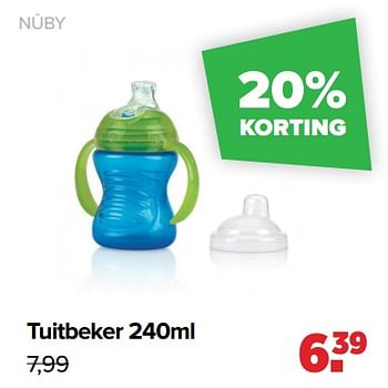 Aanbiedingen Tuitbeker - Nuby - Geldig van 30/08/2021 tot 25/09/2021 bij Baby-Dump