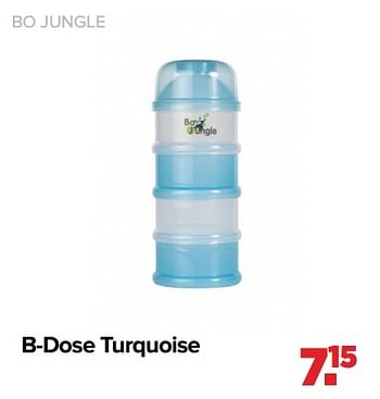 Aanbiedingen B-dose turquoise - Bo Jungle - Geldig van 30/08/2021 tot 25/09/2021 bij Baby-Dump