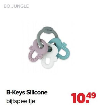 Aanbiedingen B-keys silicone bijtspeeltje - Bo Jungle - Geldig van 30/08/2021 tot 25/09/2021 bij Baby-Dump