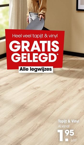 Aanbiedingen Tapijt + vinyl - Huismerk - Kwantum - Geldig van 06/09/2021 tot 12/09/2021 bij Kwantum