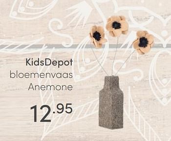Aanbiedingen Kidsdepot bloemenvaas anemone - KidsDepot  - Geldig van 05/09/2021 tot 11/09/2021 bij Baby & Tiener Megastore