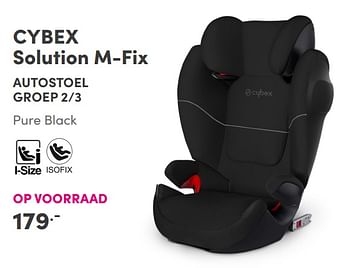 Aanbiedingen Cybex solution m-fix autostoel groep 2-3 pure black - Cybex - Geldig van 05/09/2021 tot 11/09/2021 bij Baby & Tiener Megastore