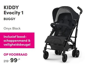 Aanbiedingen Kiddy evocity 1 buggy onyx black - Kiddy - Geldig van 05/09/2021 tot 11/09/2021 bij Baby & Tiener Megastore