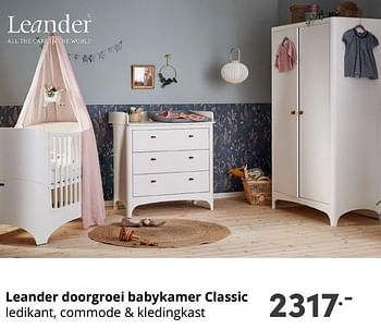 Aanbiedingen Leander doorgroei babykamer classic - Leander - Geldig van 05/09/2021 tot 11/09/2021 bij Baby & Tiener Megastore
