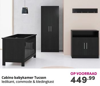 Aanbiedingen Cabino babykamer tucson - Cabino - Geldig van 05/09/2021 tot 11/09/2021 bij Baby & Tiener Megastore