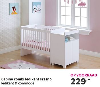 Aanbiedingen Cabino combi ledikant fresno - Cabino - Geldig van 05/09/2021 tot 11/09/2021 bij Baby & Tiener Megastore