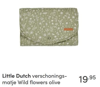 Aanbiedingen Little dutch verschoningsmatje wild flowers olive - Little Dutch - Geldig van 05/09/2021 tot 11/09/2021 bij Baby & Tiener Megastore