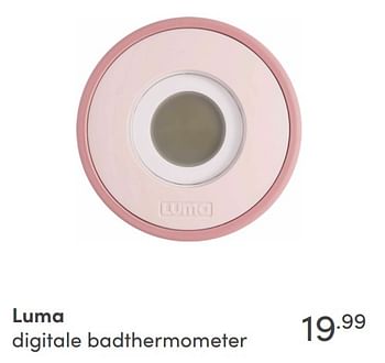 Aanbiedingen Luma digitale badthermometer - Luma Babycare - Geldig van 05/09/2021 tot 11/09/2021 bij Baby & Tiener Megastore