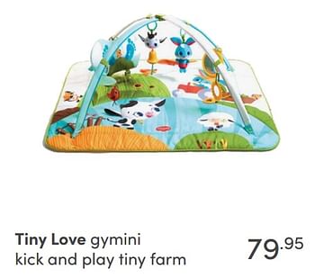 Aanbiedingen Tiny love gymini kick and play tiny farm - Tiny Love - Geldig van 05/09/2021 tot 11/09/2021 bij Baby & Tiener Megastore