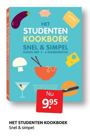 Aanbiedingen Het studenten kookboek - Huismerk - Boekenvoordeel - Geldig van 03/09/2021 tot 11/09/2021 bij Boekenvoordeel