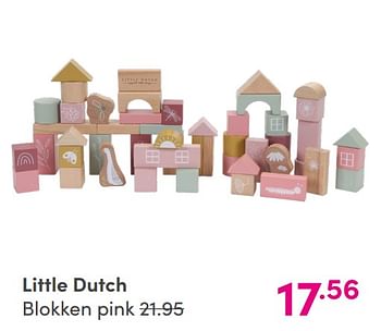 Aanbiedingen Little dutch blokken pink - Little Dutch - Geldig van 05/09/2021 tot 11/09/2021 bij Baby & Tiener Megastore