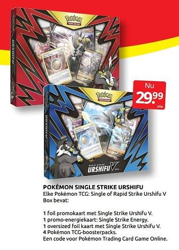 Aanbiedingen Pokémon single strike urshifu - Huismerk - Boekenvoordeel - Geldig van 03/09/2021 tot 11/09/2021 bij Boekenvoordeel