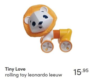 Aanbiedingen Tiny love rolling toy leonardo leeuw - Tiny Love - Geldig van 05/09/2021 tot 11/09/2021 bij Baby & Tiener Megastore
