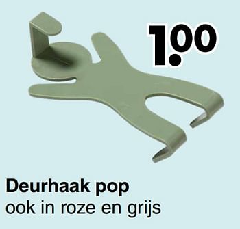 Aanbiedingen Deurhaak pop - Huismerk - Wibra - Geldig van 30/08/2021 tot 11/09/2021 bij Wibra