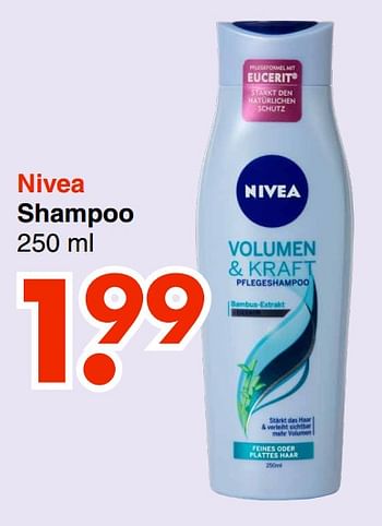 Aanbiedingen Nivea shampoo - Nivea - Geldig van 30/08/2021 tot 11/09/2021 bij Wibra