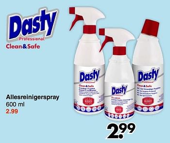 Aanbiedingen Allesreinigerspray - Dasty - Geldig van 30/08/2021 tot 11/09/2021 bij Wibra