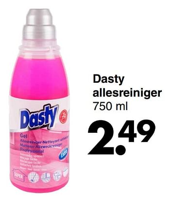Aanbiedingen Dasty allesreiniger - Dasty - Geldig van 30/08/2021 tot 11/09/2021 bij Wibra