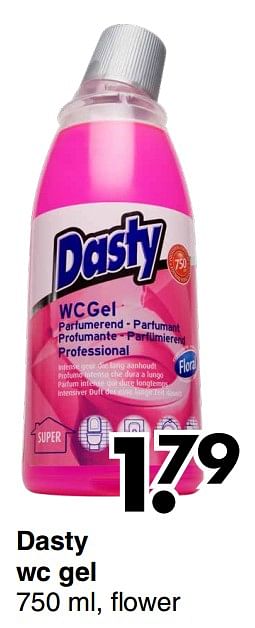 Aanbiedingen Dasty wc gel - Dasty - Geldig van 30/08/2021 tot 11/09/2021 bij Wibra