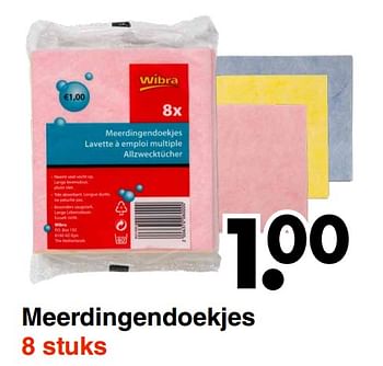 Aanbiedingen Meerdingendoekjes - Huismerk - Wibra - Geldig van 30/08/2021 tot 11/09/2021 bij Wibra