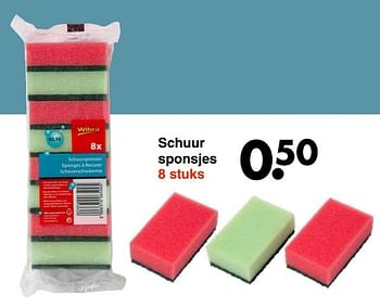 Aanbiedingen Schuur sponsjes - Huismerk - Wibra - Geldig van 30/08/2021 tot 11/09/2021 bij Wibra