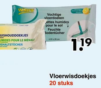 Aanbiedingen Vloerwisdoekjes - Huismerk - Wibra - Geldig van 30/08/2021 tot 11/09/2021 bij Wibra