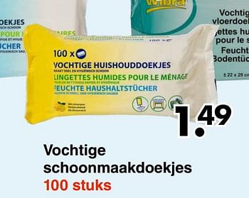 Aanbiedingen Vochtige schoonmaakdoekjes - Huismerk - Wibra - Geldig van 30/08/2021 tot 11/09/2021 bij Wibra