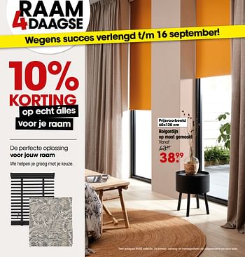 Aanbiedingen Rolgordijn op maat gemaakt - Huismerk - Kwantum - Geldig van 13/09/2021 tot 19/09/2021 bij Kwantum