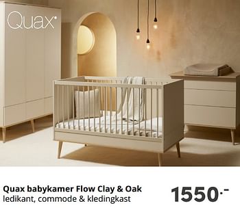 Aanbiedingen Quax babykamer flow clay + oak - Quax - Geldig van 12/09/2021 tot 18/09/2021 bij Baby & Tiener Megastore