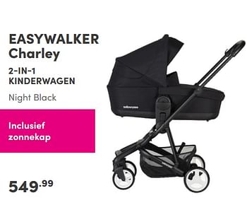 Aanbiedingen Easywalker charley 2-in-1 kinderwagen night black - Easywalker - Geldig van 12/09/2021 tot 18/09/2021 bij Baby & Tiener Megastore
