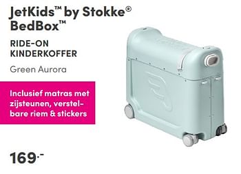 Aanbiedingen Jetkids™ by stokke bedbox™ ride-on kinderkoffer green aurora - Stokke - Geldig van 12/09/2021 tot 18/09/2021 bij Baby & Tiener Megastore